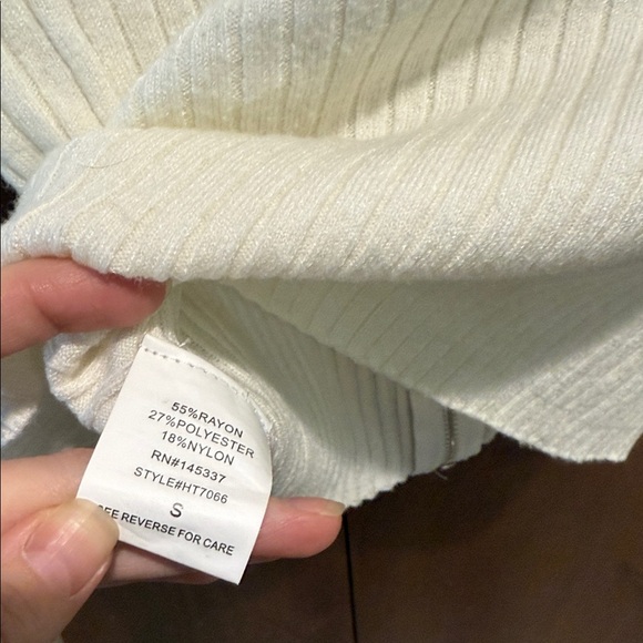 Hesperus Cream Ribbed Zip Cardigan - Picture 5 of 5